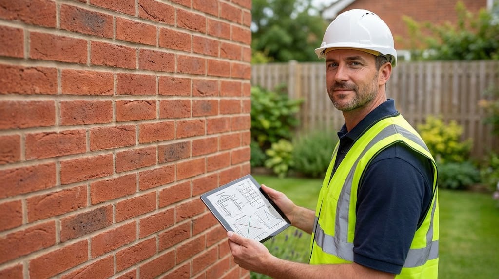 kontrola struktury muru po szkódach górniczych